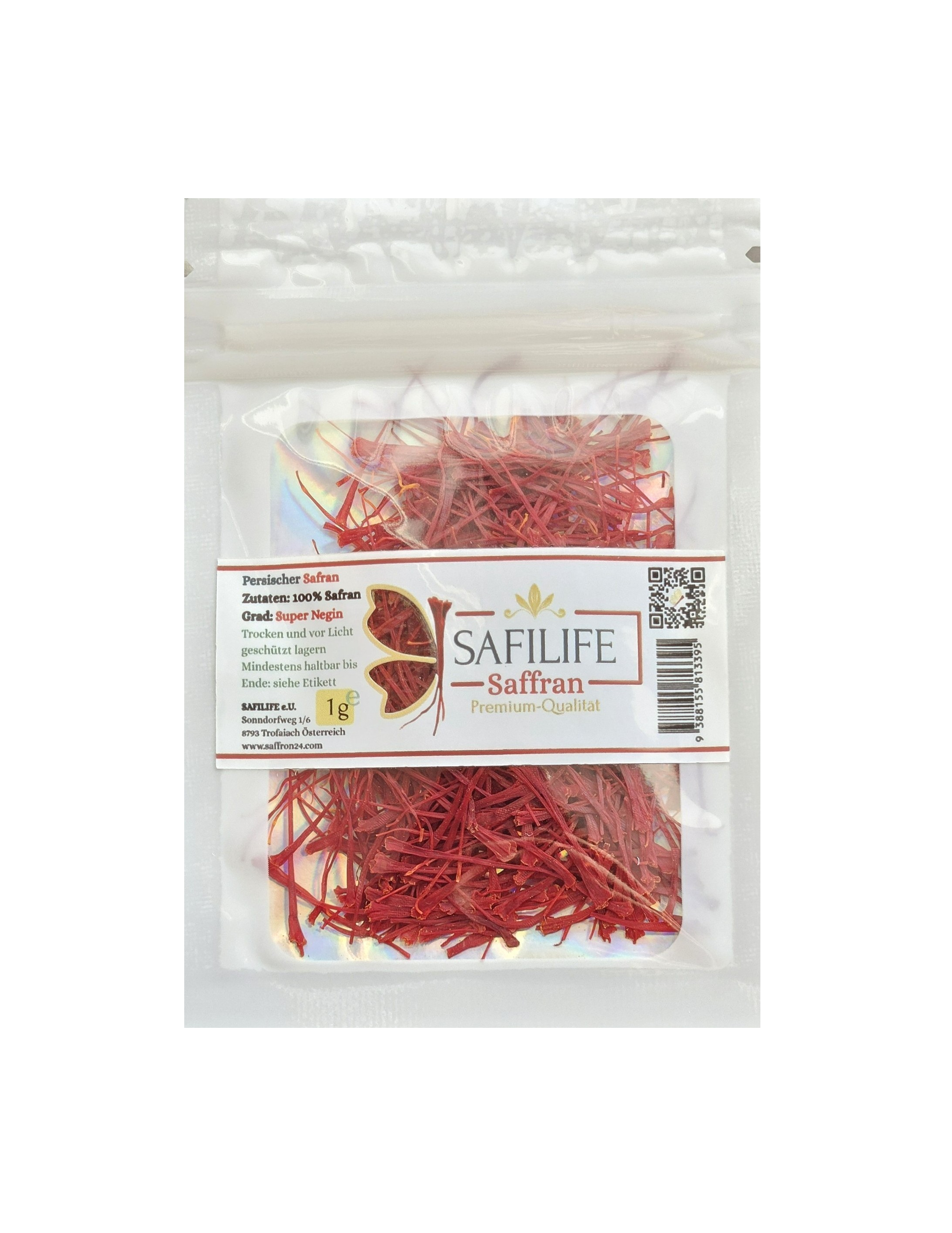Persian Saffron Threads — Ziplock Bag, product photo 1